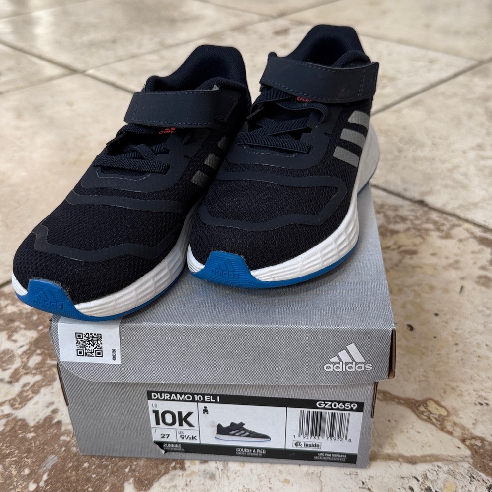 Adidas Duramo Black and Blue Running Shoes